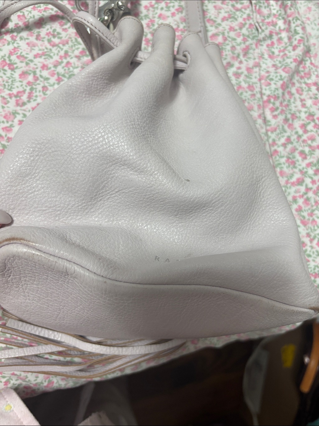 Radley London Soft Lilac Mini Leather Drawstring Bag